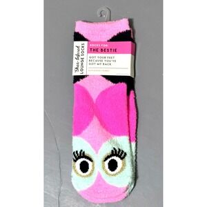 Bath Body Works Shea Infused Socks The Bestie Eyes Glitter Pink Lounge